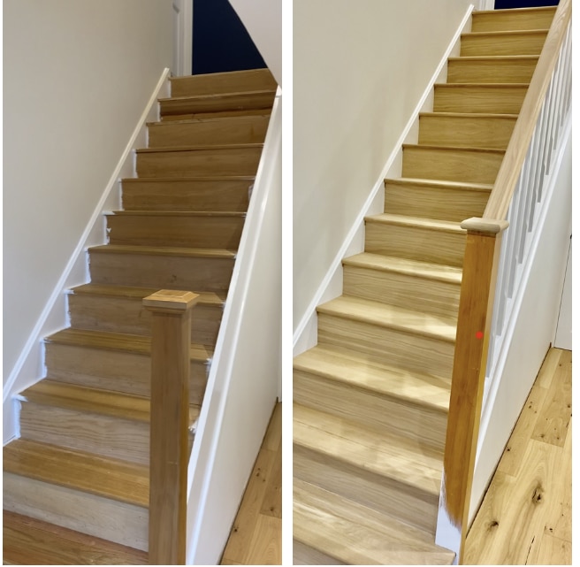 Staircase Refurbishment Southampton 81 Oak stair cladding fitted over an existing staircase
